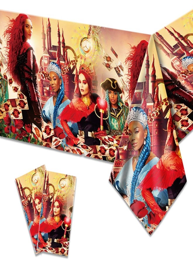 Omto 2Pcs Descendant Tablecloth Disposable Tablecover Birthday Party Supplies and Decorations for Kid Boy Baby Shower Rectangle Tables 70"X42",2 Pack - Image 1